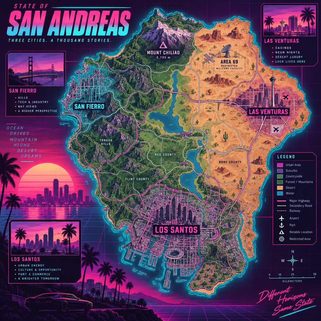 State of San Andreas Map